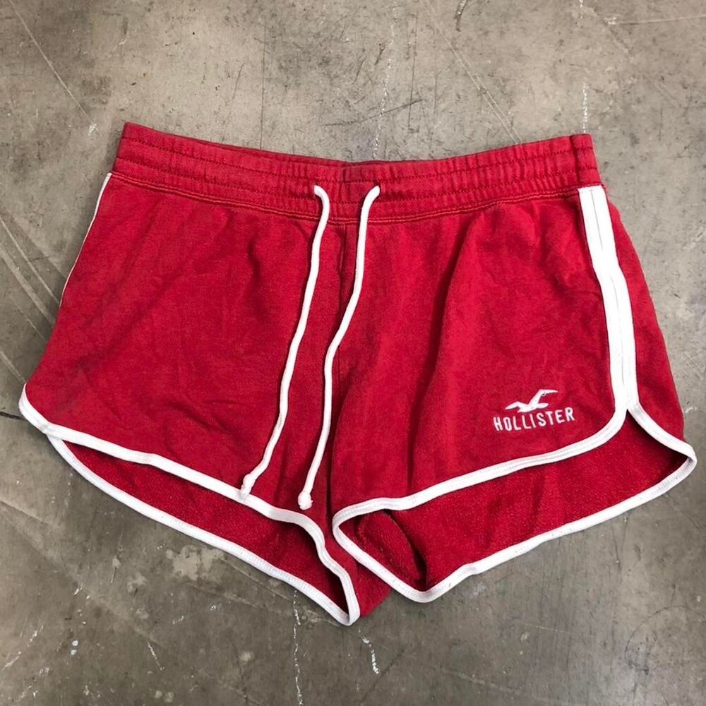 Hollister woman's red active sleepware jogging shorts